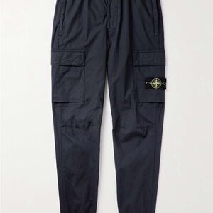 STONE ISLAND | Tapered Cotton-Blend Cargo Trousers